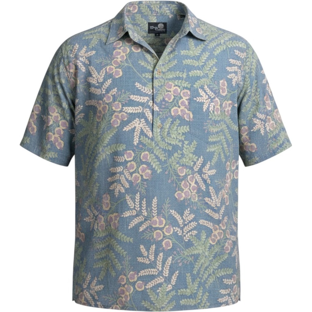 Reyn Spooner Limited Reissue Mens XL Blue Floral Fern Pullover Aloha Shirt